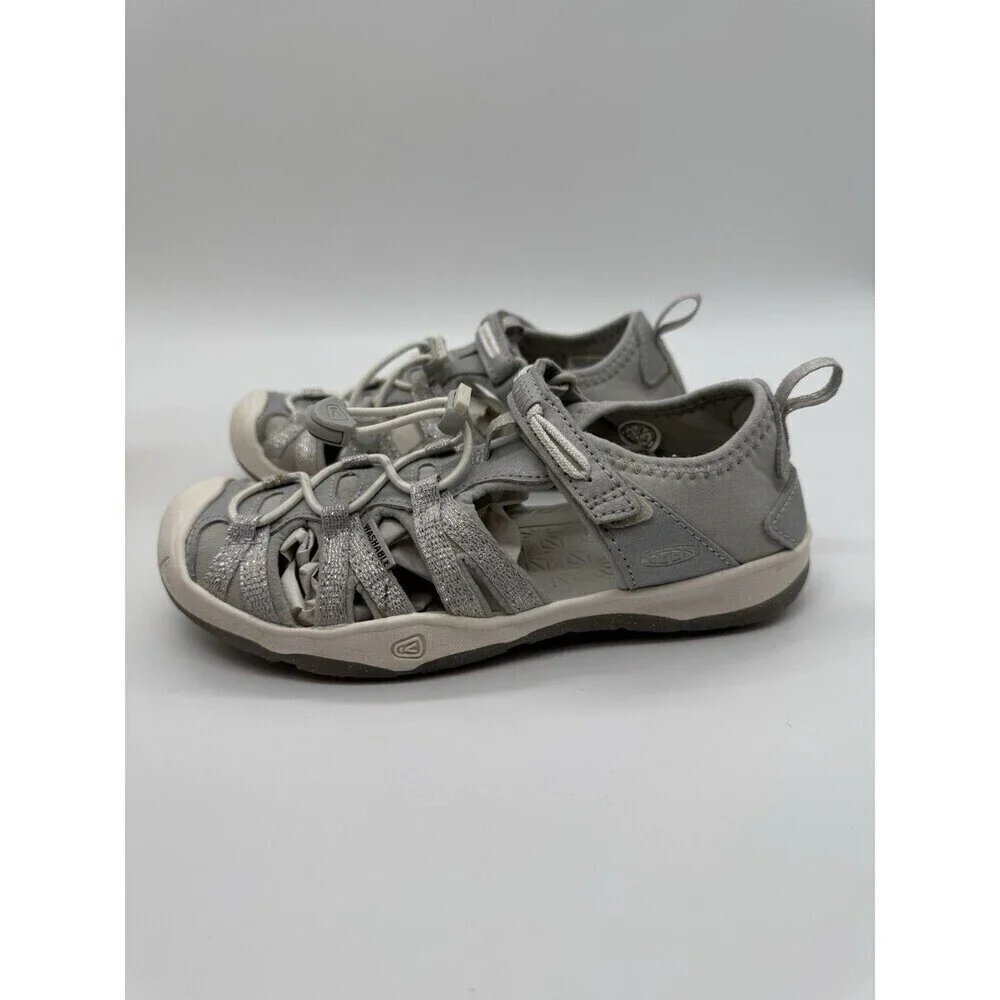 KEEN silver glitter moxie sandals water shoes kids size 13